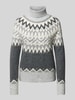 FREE/QUENT Strickpullover mit Rollkragen Modell 'MERLA' Dunkelgrau