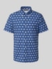 Tommy Hilfiger Slim fit vrijetijdsoverhemd met all-over motief Marineblauw