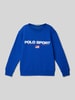 Polo Sport Sweatshirt met labelprint Koningsblauw