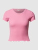 REVIEW T-Shirt mit Muschelsaum Pink