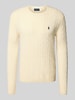 Polo Ralph Lauren Regular fit gebreide pullover van een mix van wol en kasjmier Ecru