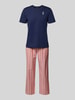 Polo Ralph Lauren Underwear Relaxed Fit Pyjama Set mit Logo-Stitching Modell 'Sleep' Marine