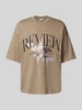 REVIEW T-Shirt mit Label-Print Mud