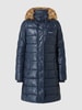Pepe Jeans Steppmantel mit Webpelz Modell 'Anja' Marineblau