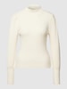 Only Gebreide pullover met opstaande kraag, model 'KATIA' Offwhite
