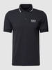 EA7 Emporio Armani Poloshirt mit Label-Print Dunkelblau