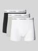 Calvin Klein Underwear Trunks mit Label-Bund im 3er-Pack Weiss