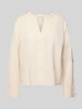 OPUS Regular Fit Bluse mit V-Ausschnitt Modell 'Feleen' Beige