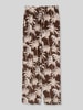 Tom Tailor Denim Wide Leg Hose aus reiner Viskose Schoko Melange