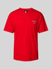 Tommy Jeans T-shirt z wyhaftowanym logo Czerwony