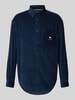 Tommy Jeans Relaxed fit vrijetijdsoverhemd met kentkraag en borstzak Marineblauw