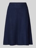 Christian Berg Woman Knielange rok met elastische band Donkerblauw