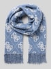 Guess Schal mit Viskose-Anteil Modell 'Jacquard' Blau