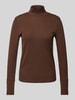 Marc Cain Longsleeve mit Stehkragen Dunkelbraun