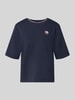 Marc Cain Relaxed Fit T-Shirt aus Viskose-Mix Marine