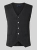 Christian Berg Men Slim Fit Weste aus Woll-Mix Anthrazit Melange