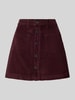 ONLY Eng anliegender Mini-Rock aus Baumwoll-Mix Modell 'AMAZING' Pflaume