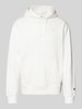 CHAMPION Hoodie mit Label-Stitching Offwhite