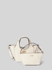 Guess 2-in-1-Handtasche mit Label-Applikation Modell 'CALISTA' Ecru