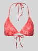 Pieces Regular fit bikinitop met all-over motief, model 'BAOMI' Lichtrood