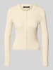 VERO MODA Slim Fit Strickjacke aus Viskose-Mix Modell 'WONDER' Ecru