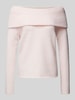 Gina Tricot Gebreide pullover in off shoulder-look Roze