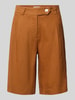 Christian Berg Woman Bermudas aus Leinen mit Gesäßtaschen Camel