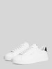 Tommy Hilfiger Sneaker aus Leder-Textil-Mix mit Label-Schriftzug Weiss