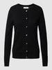 Christian Berg Woman Strickjacke aus Kaschmir mit Knopfleiste Black