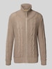 FTC-Cashmere Strickjacke aus Baumwoll-Kaschmir-Mix Beige