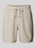 Only & Sons Shorts mit Streifenmuster Modell 'STEL' Beige