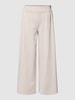 ICHI Flared cut stoffen broek met bandplooien, model 'Kate' Beige