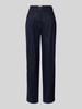 Christian Berg Woman Wide Leg Leinenhose mit Bundfalten Dunkelblau