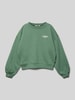 Garcia Sweatshirt met labelprint Rietgroen