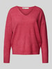 Only Pullover mit V-Ausschnitt Modell 'RICA' Pink Melange