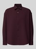 SEIDENSTICKER STUDIO Oversized overhemdjack met kentkraag model 'STUDIO' Bordeaux