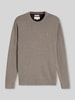 Tom Tailor sweter z czystej bawełny o kroju regular fit Szarobrązowy