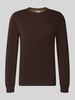 Tom Tailor Regular Fit Pullover aus reiner Baumwolle Dunkelbraun