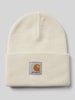 Carhartt Work In Progress Beanie mit Label-Patch Modell 'ACRYLIC WATCH HAT' Offwhite