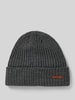 Barts Beanie met labeldetail, model 'WILBERT' Antraciet