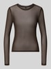 VERO MODA Slim Fit Langarmshirt mit Rundhalsausschnitt Modell 'LOVA' Schoko