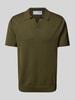 SELECTED HOMME Poloshirt mit V-Ausschnitt Modell 'TELLER' Oliv