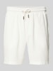 Only & Sons Korte broek met structuurmotief en elastische band, model 'BERTIL' Wit