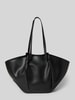 Seidenfelt Shopper mit Knotendetail Black