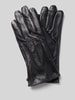FI.NE Handschuhe in Leder-Optik Black