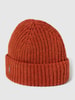 Cinque Beanie mit Label-Detail Modell 'Modesto' Kupfer