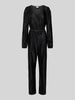 Vila Regular Fit Jumpsuit in Wickel-Optik 'PLUSA' Black