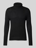 Superdry Strickpullover mit Rollkragen und Viskose-Anteil Black