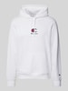 CHAMPION Hoodie mit Label-Stitching Weiss