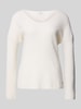 Fynch-Hatton Kasjmier gebreide pullover met V-hals Offwhite